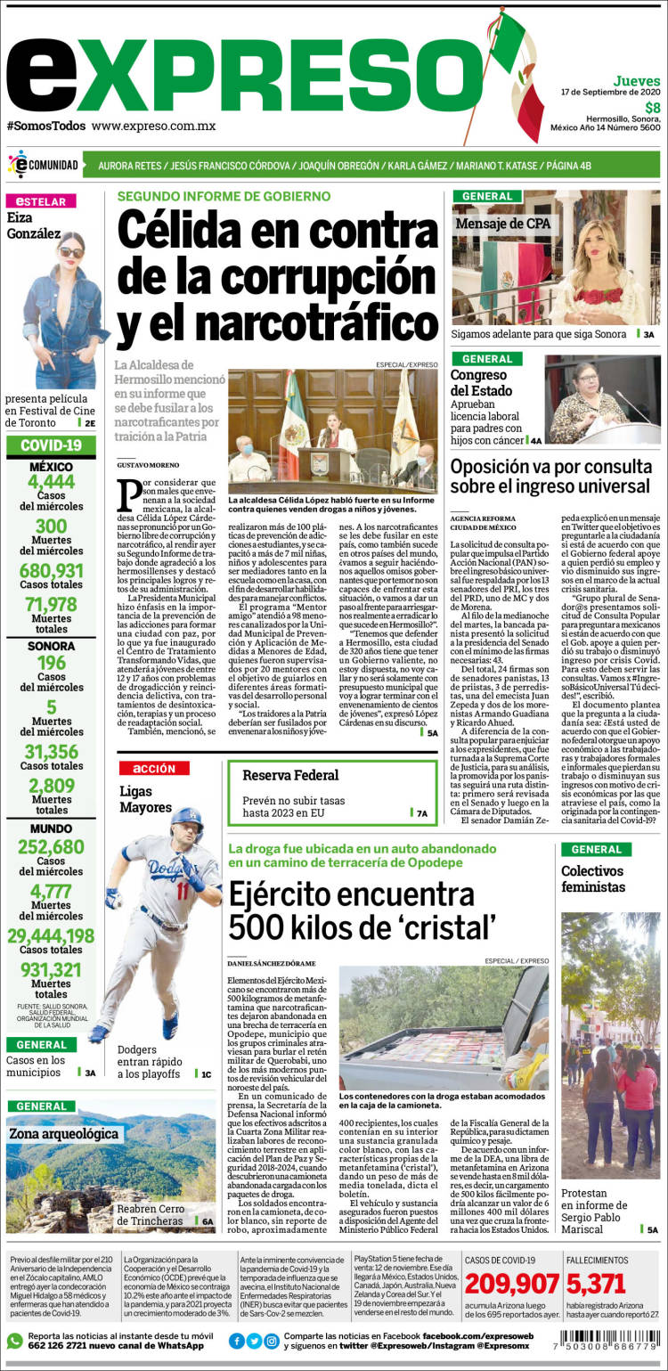 Portada de Expreso (México)