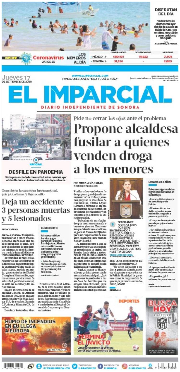 Portada de El Imparcial (México)