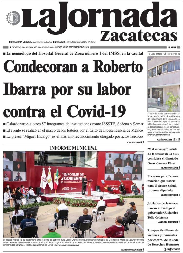 Portada de Jornada de Zacatecas (México)