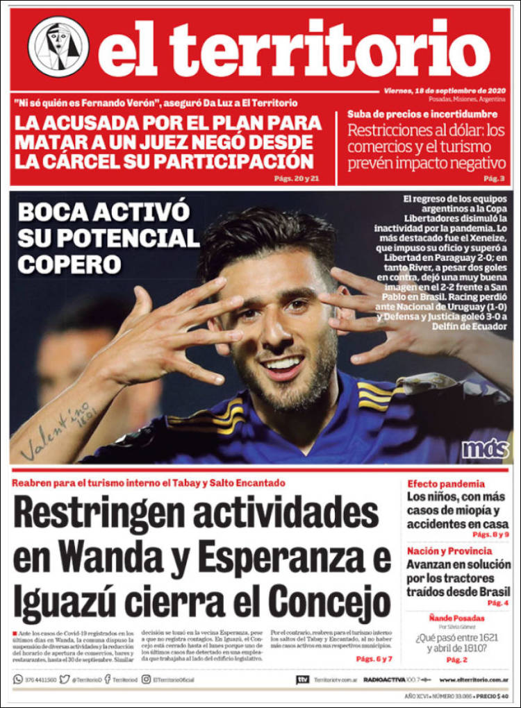 Portada de El Territorio (Argentina)