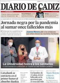 Portada de Diario de Cádiz (España)