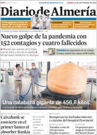 Portada de Diario de Almería (España)