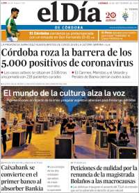 Portada de El Día de Córdoba (España)