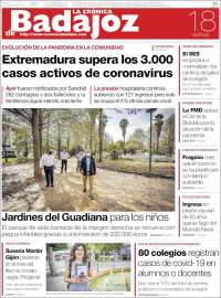 Portada de El Periódico de Extremadura (España)