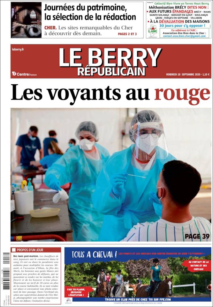 Portada de Berry Republicain (Francia)