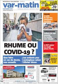 Portada de Nice-Matin (Francia)