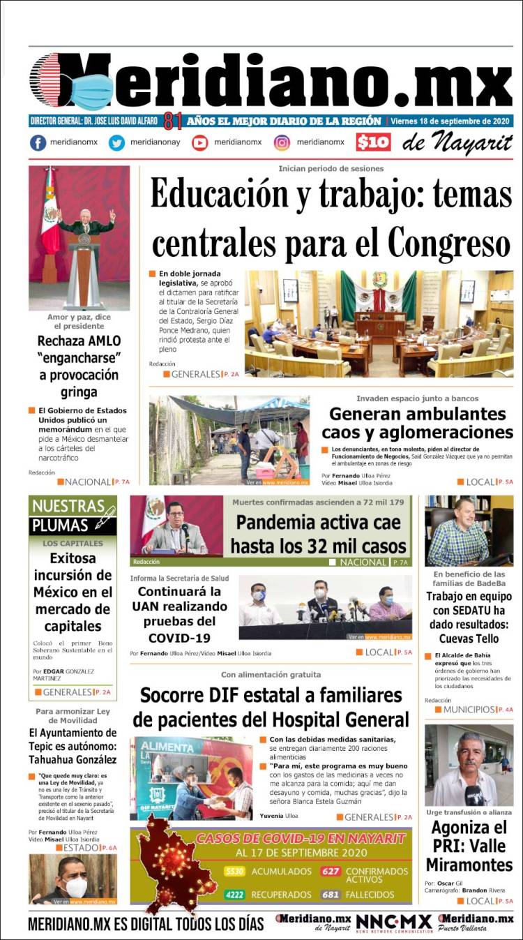 Portada de Meridiano (M&eacute;xico)