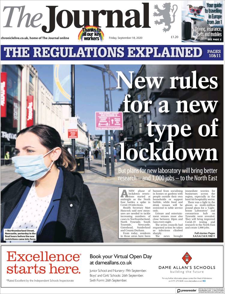 Portada de The Journal (Reino Unido)