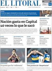 Portada de Diario El Litoral (Argentina)