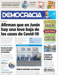 Portada de Diario Democracia (Argentina)