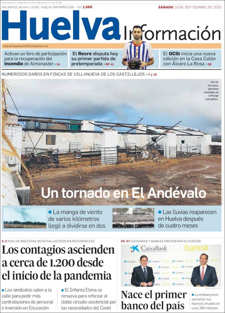 Portada de Huelva Información (Espa&ntilde;a)