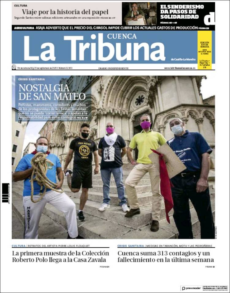 Portada de La Tribuna de Cuenca (Espa&ntilde;a)