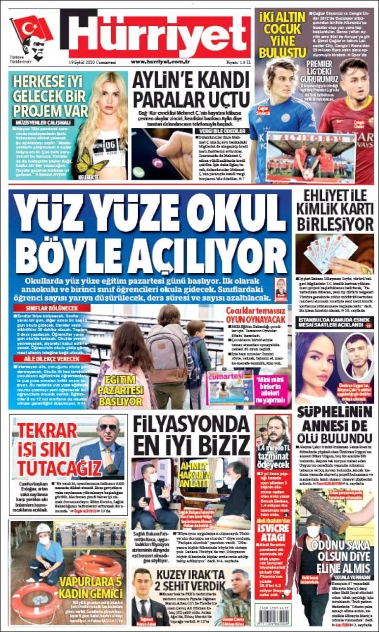 Portada de Hürriyet (Turqu&iacute;a)