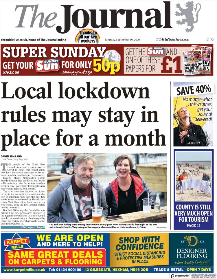 Portada de The Journal (Reino Unido)