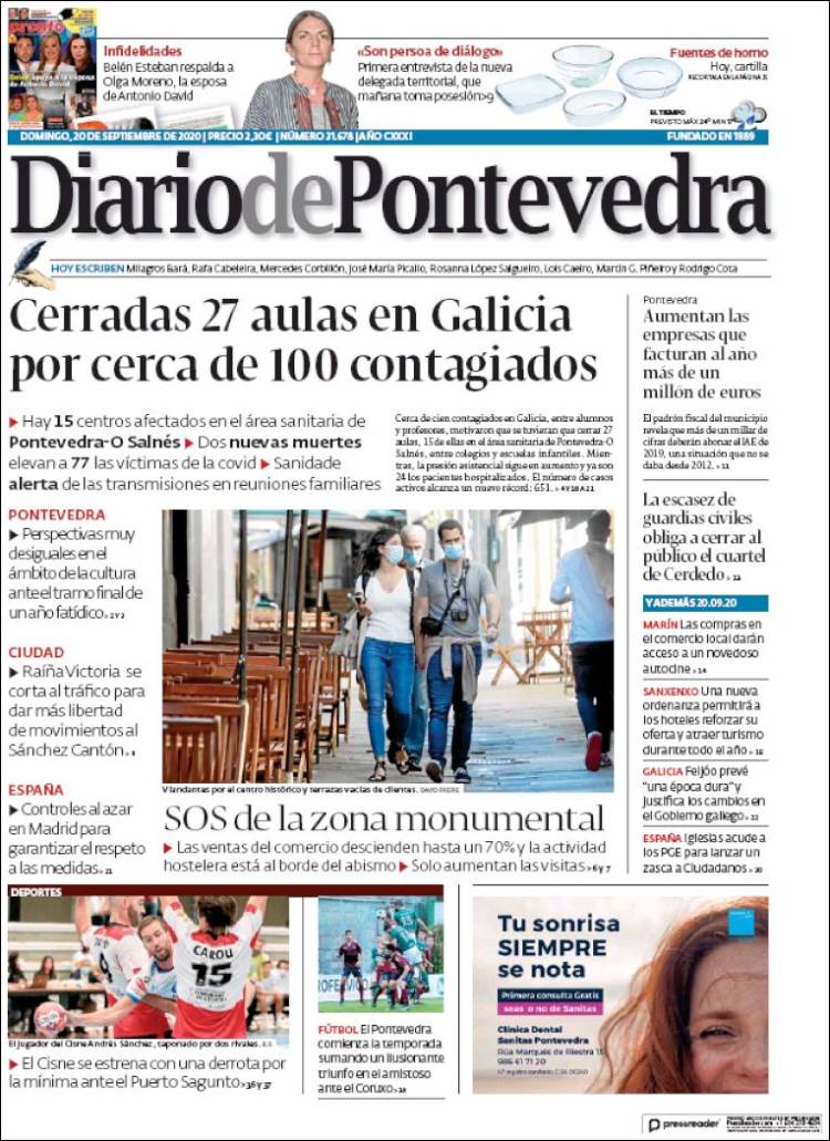 Portada de Diario de Pontevedra (Espa&ntilde;a)