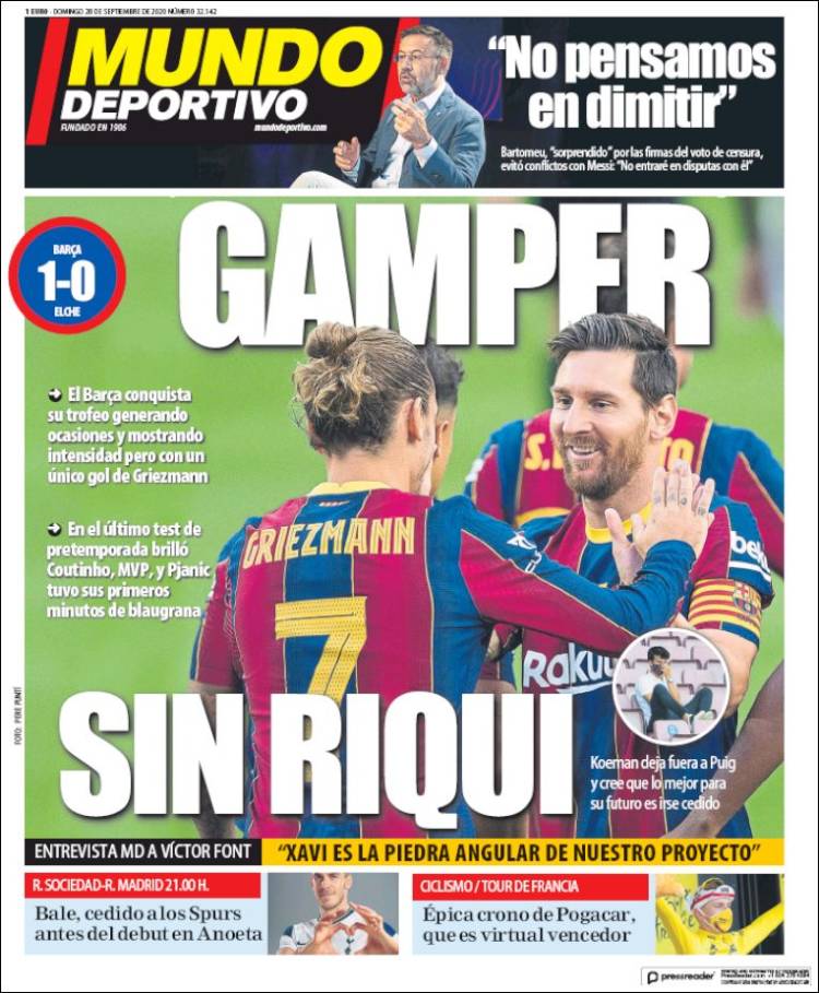 Portada de El Mundo Deportivo (Espa&ntilde;a)