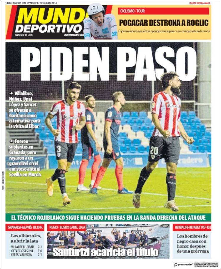 Portada de Mundo Deportivo Bizkaia (Espa&ntilde;a)