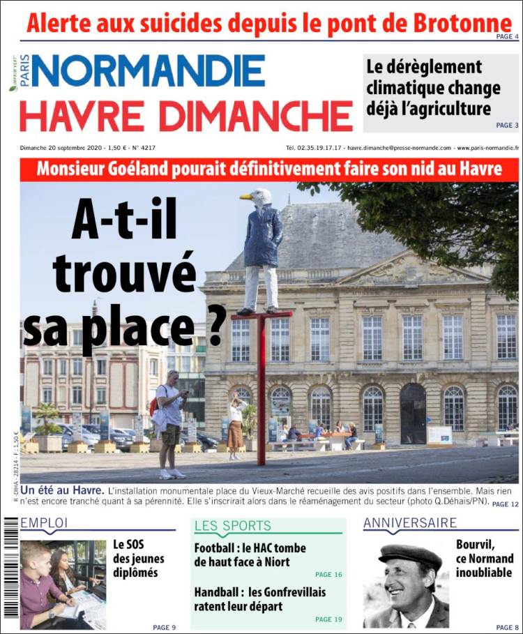Portada de Le Havre Libre (Francia)