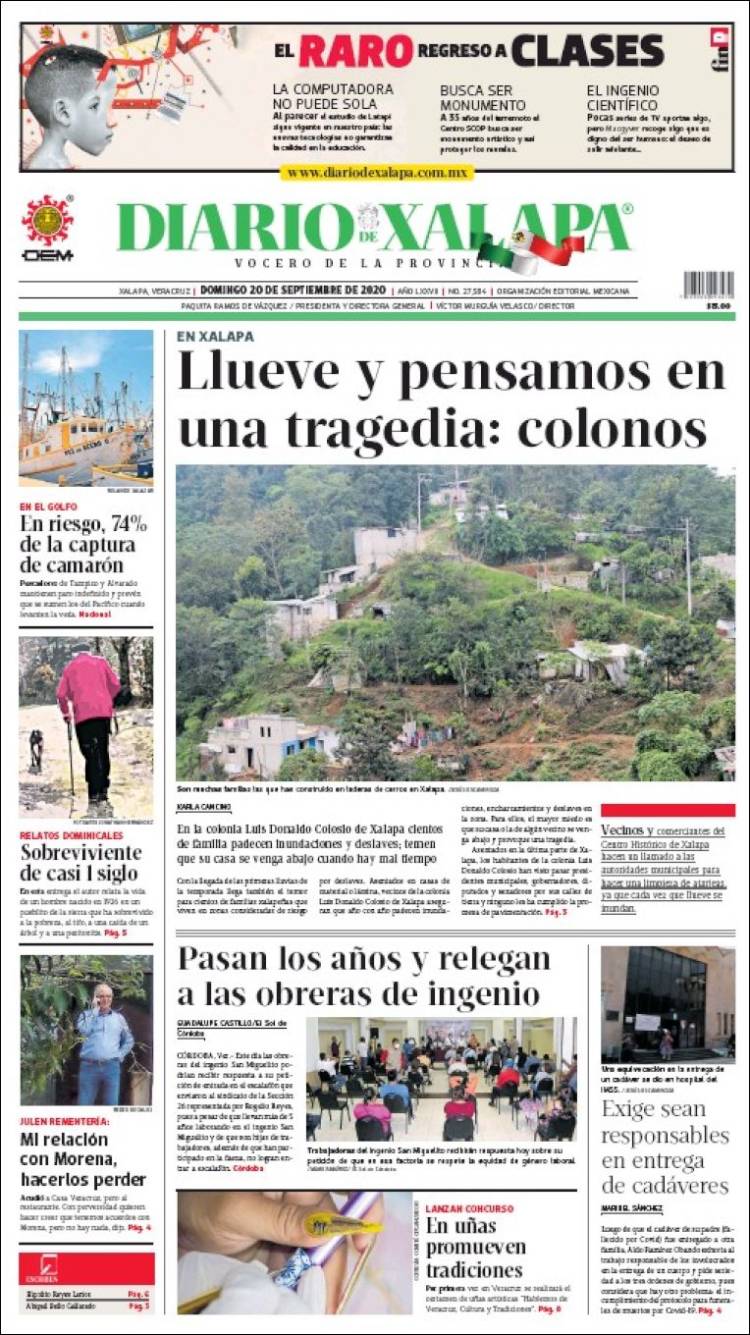 Portada de Diario de Xalapa (M&eacute;xico)