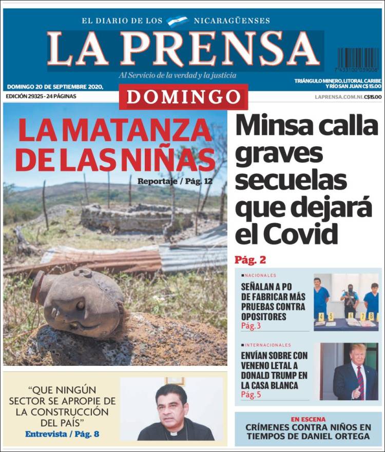 Portada de La Prensa (Nicaragua)