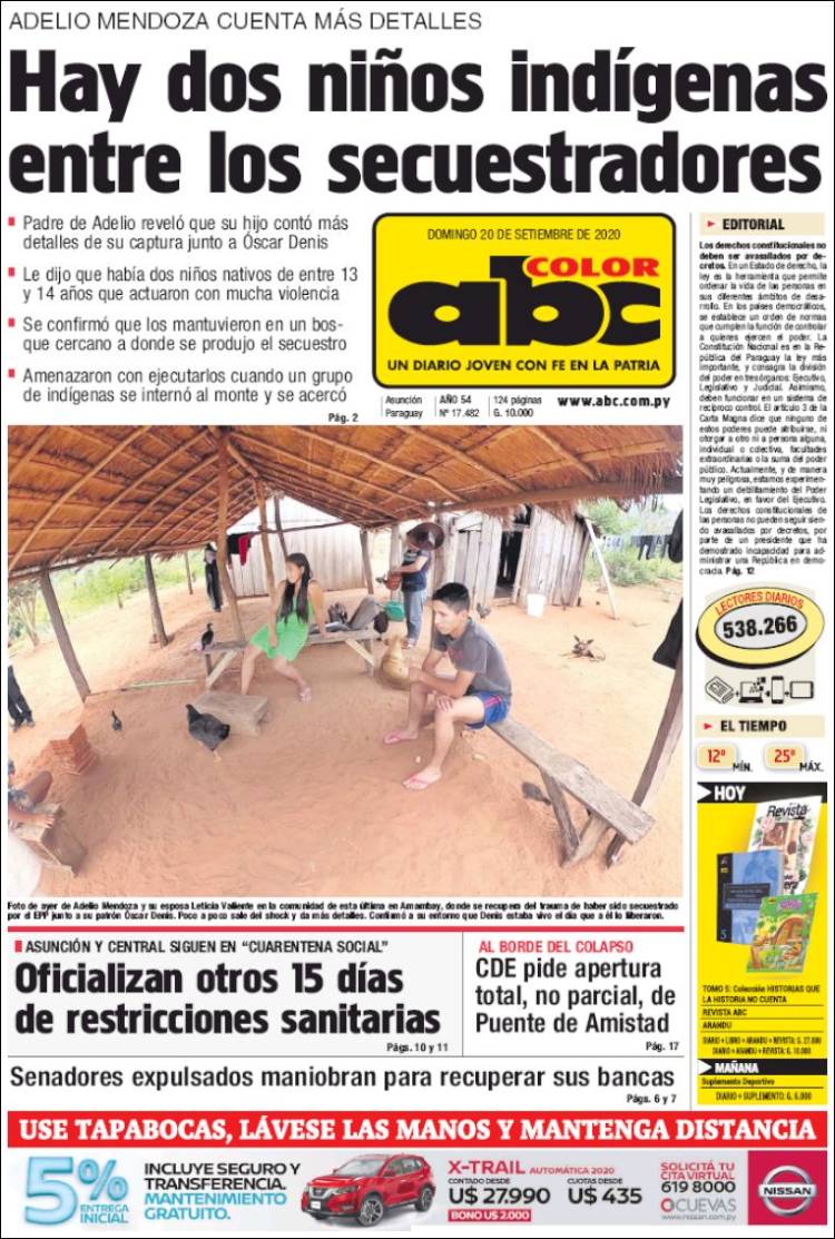 Portada de ABC Color (Paraguay)
