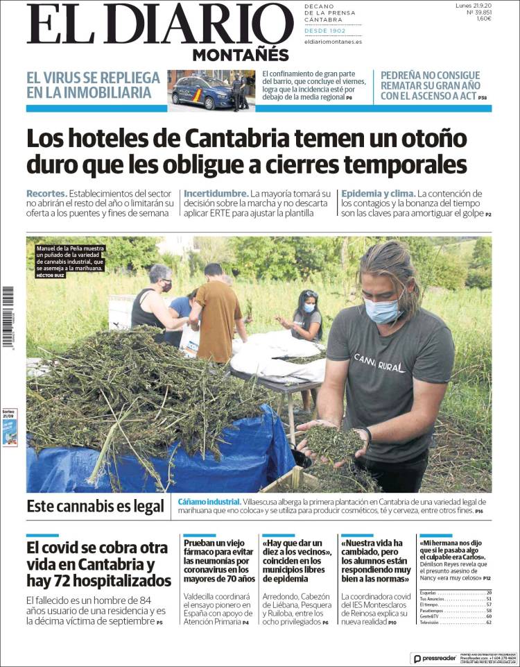 Portada de El Diario Montañés (Espa&ntilde;a)
