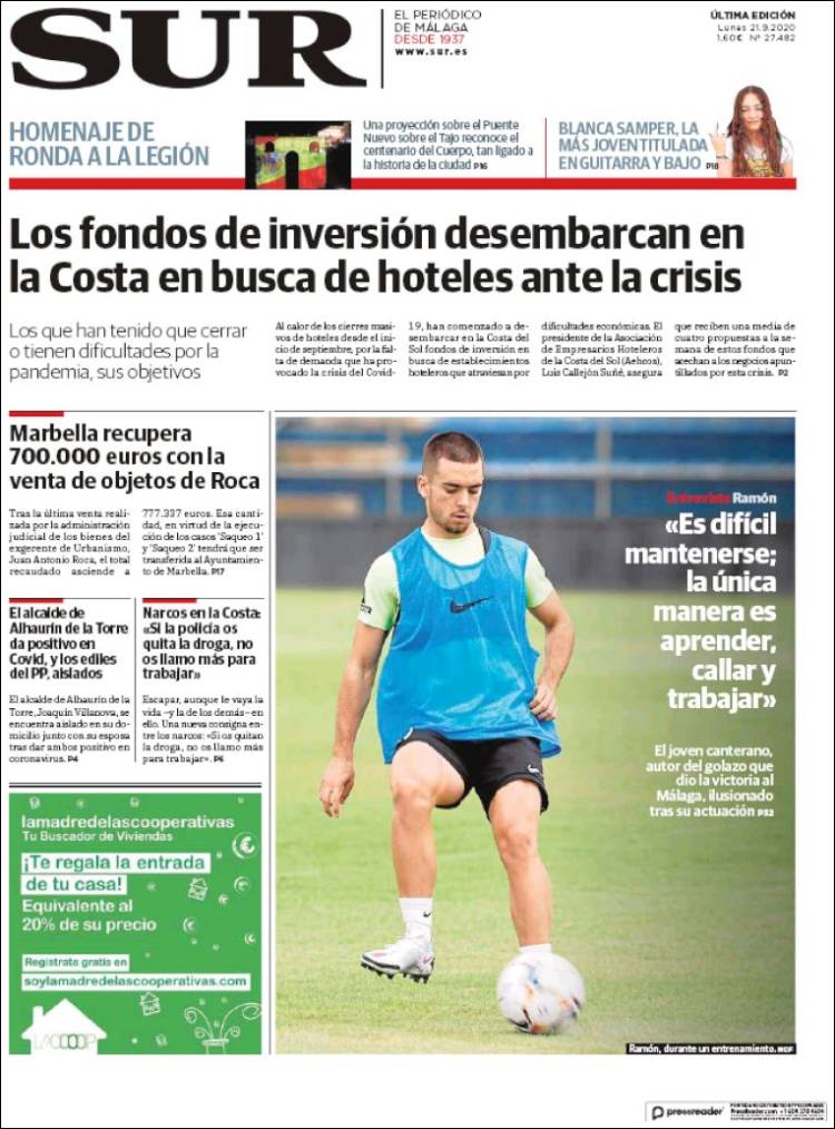 Portada de Diario el Sur (Espa&ntilde;a)