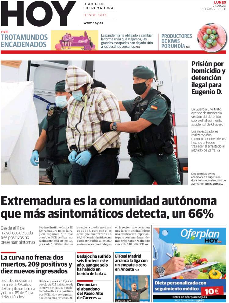 Portada de Hoy - Caceres (Espa&ntilde;a)