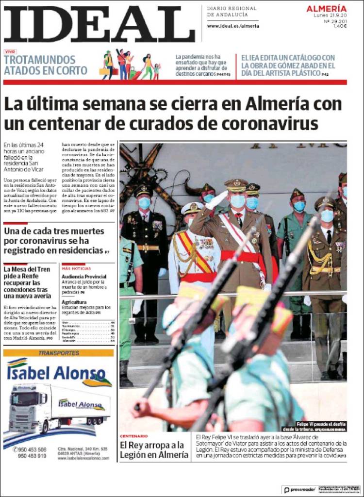 Portada de Ideal Almeria (Espa&ntilde;a)