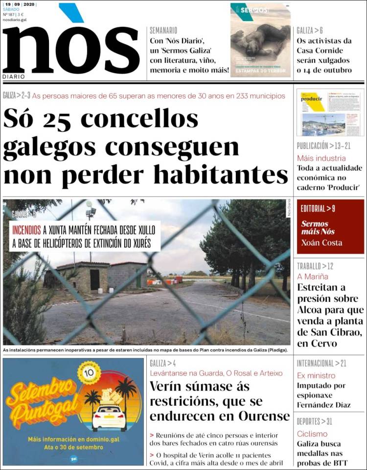 Portada de Nòs Diario (Espa&ntilde;a)