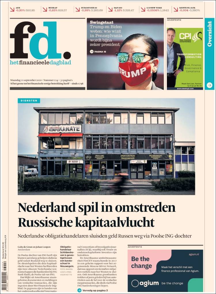 Portada de Het Financieele Dagblad (Pa&iacute;ses Bajos)