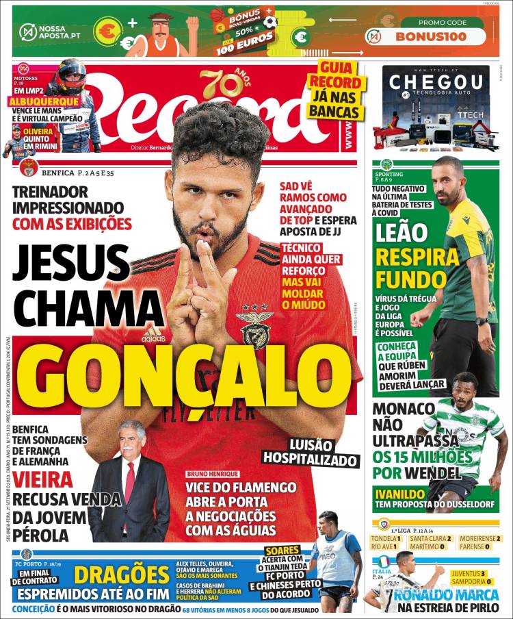 Portada de Record (Portugal)