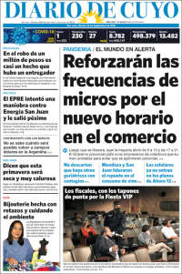 Portada de Diario de Cuyo (Argentina)