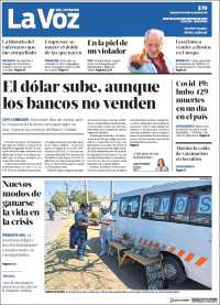 Portada de La Voz del Interior (Argentina)