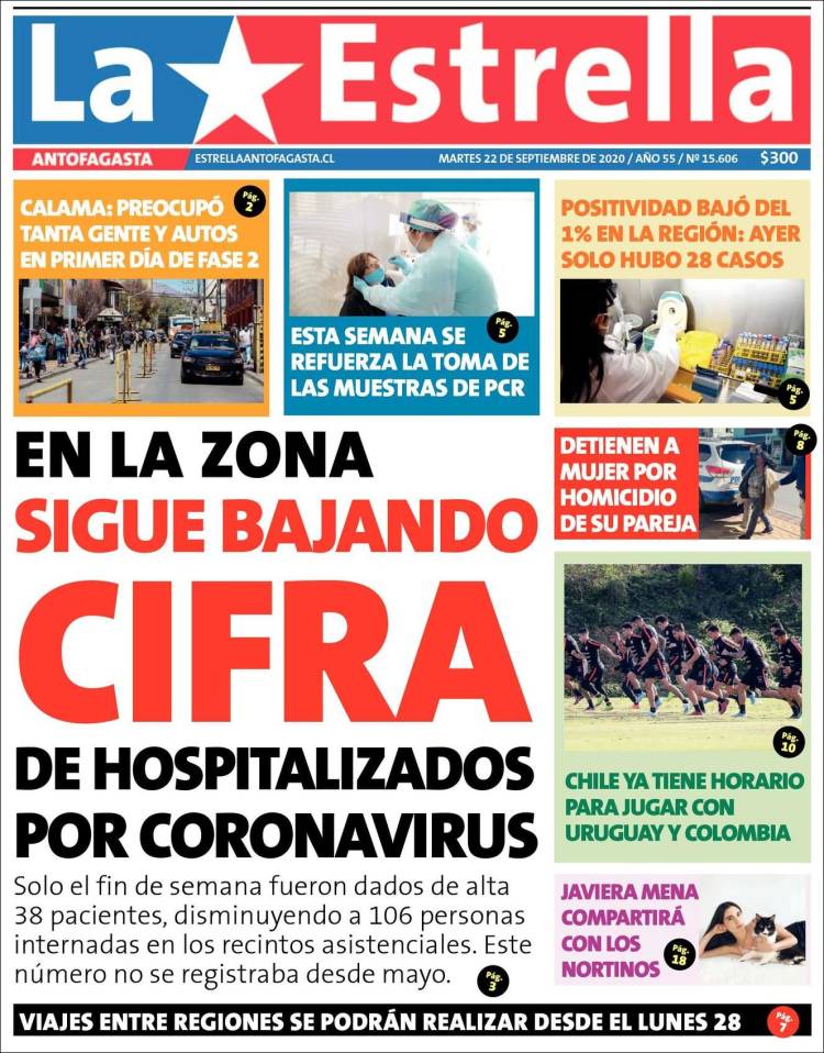 Portada de La Estrella del Norte (Chile)
