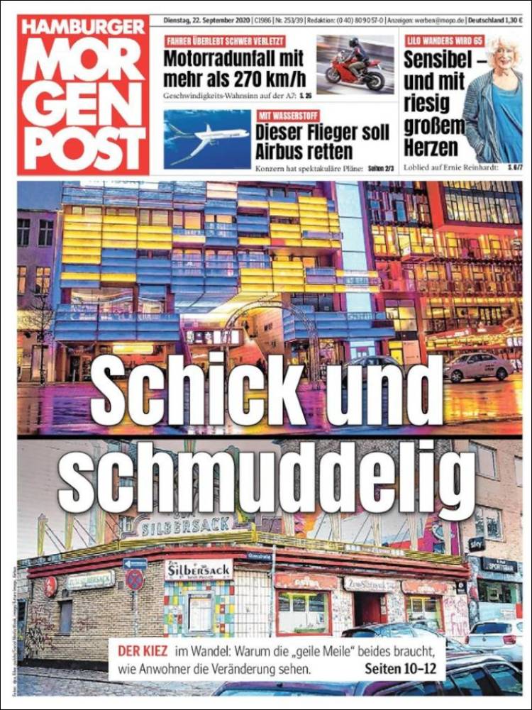 Portada de Hamburger Morgenpost  (Alemania)