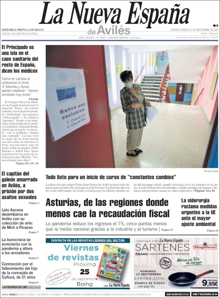 Portada de La Nueva España - Avilés (Espa&ntilde;a)