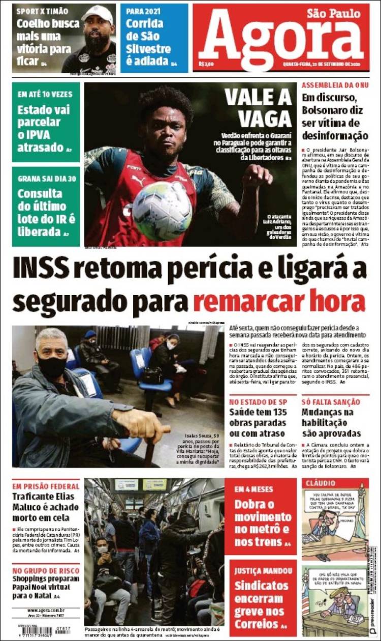 Portada de Jornal Agora (Brasil)