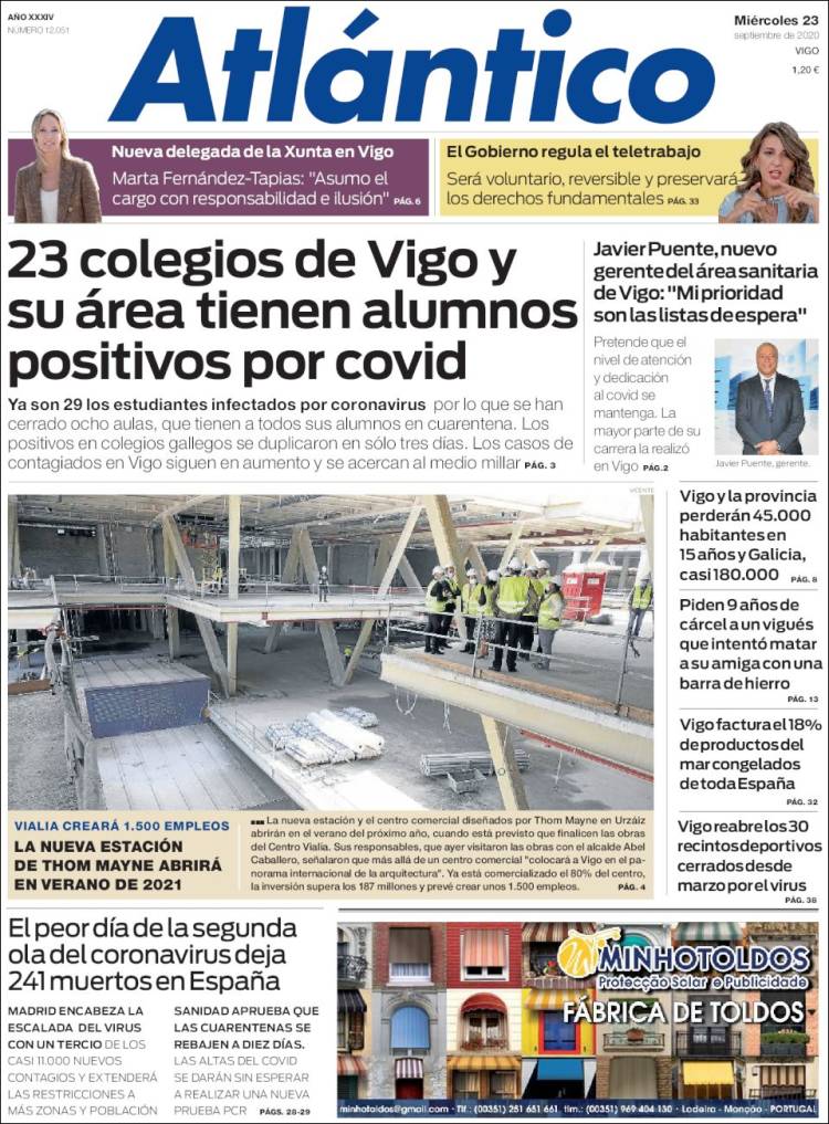 Portada de Atlántico Diario (Espa&ntilde;a)
