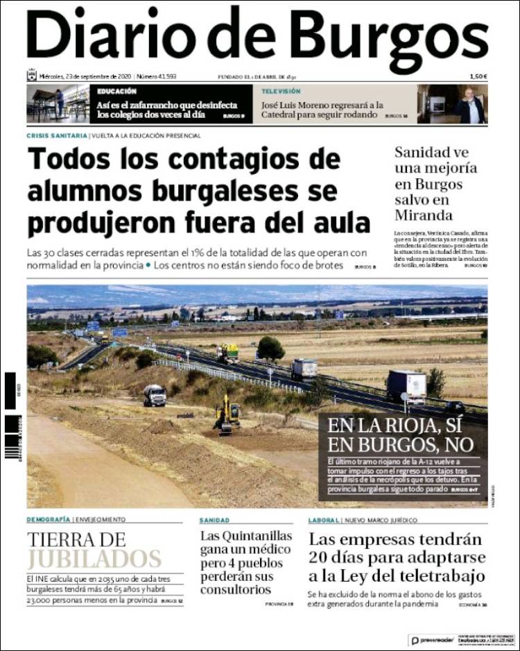 Portada de Diario de Burgos (Espa&ntilde;a)
