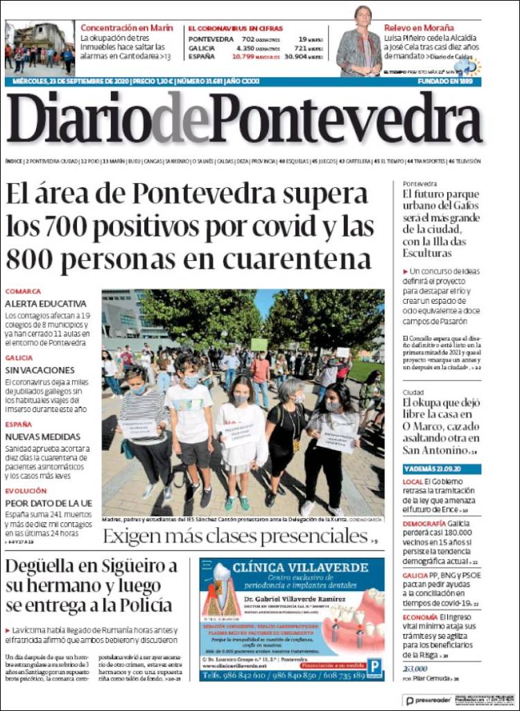 Portada de Diario de Pontevedra (Espa&ntilde;a)