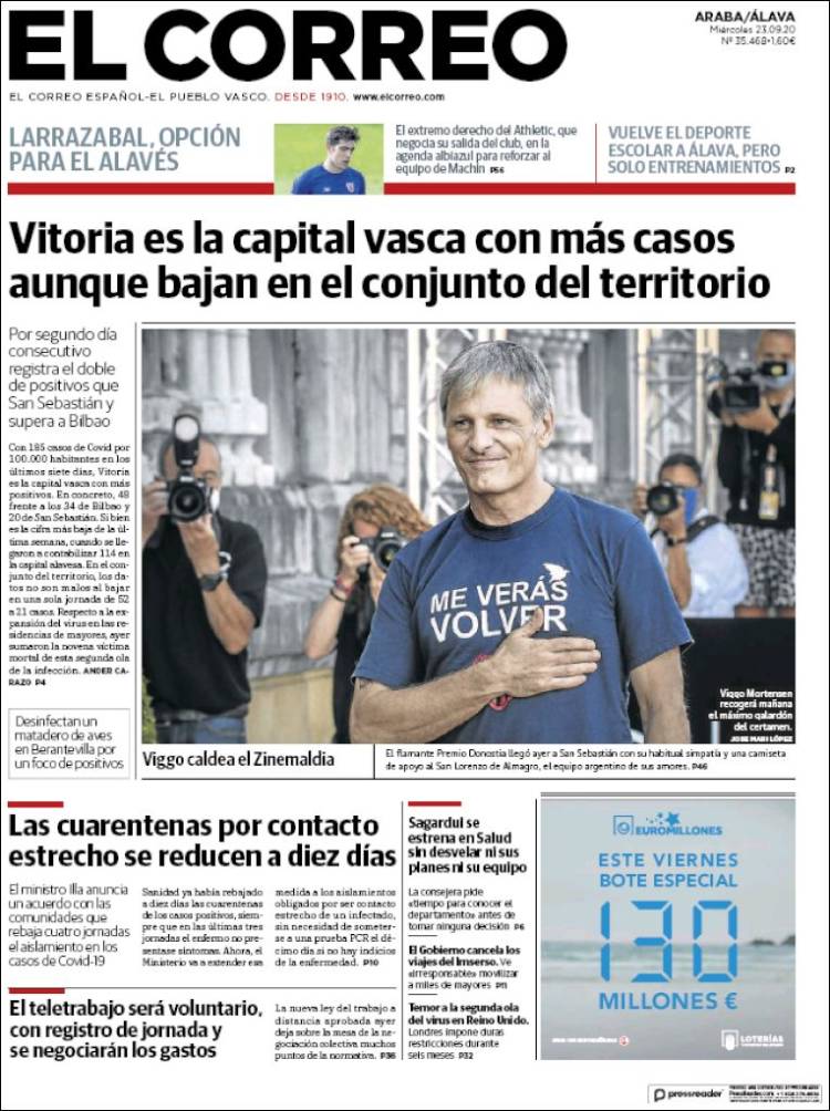 Portada de El Correo - Álava (Espa&ntilde;a)