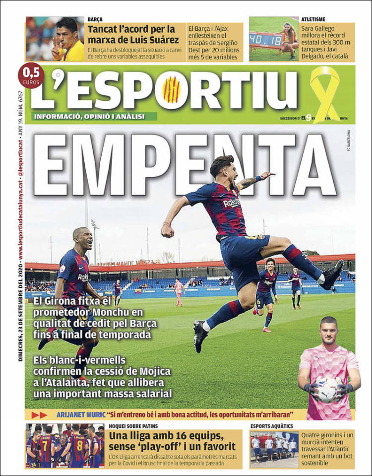 Portada de L'Esportiu : Girona (Espa&ntilde;a)