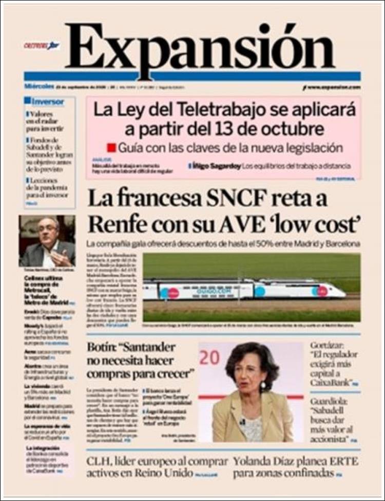 Portada de Expansión (Espa&ntilde;a)