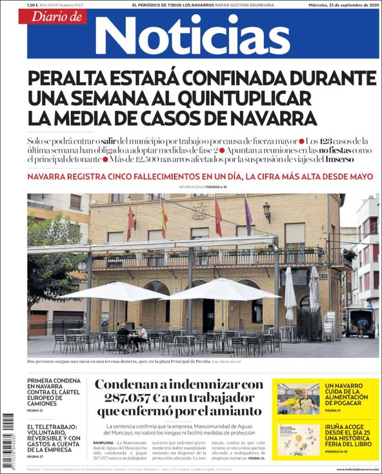 Portada de Noticias de Navarra (Espa&ntilde;a)