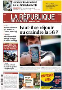 Portada de La République du Centre (Francia)