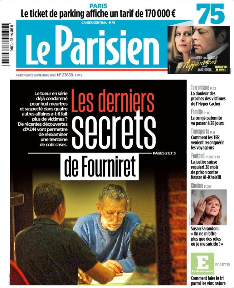 Portada de Le Parisien (Francia)