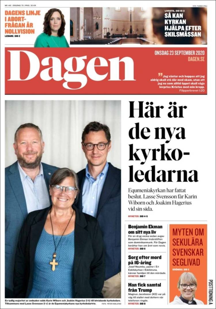 Portada de Dagen (Suecia)