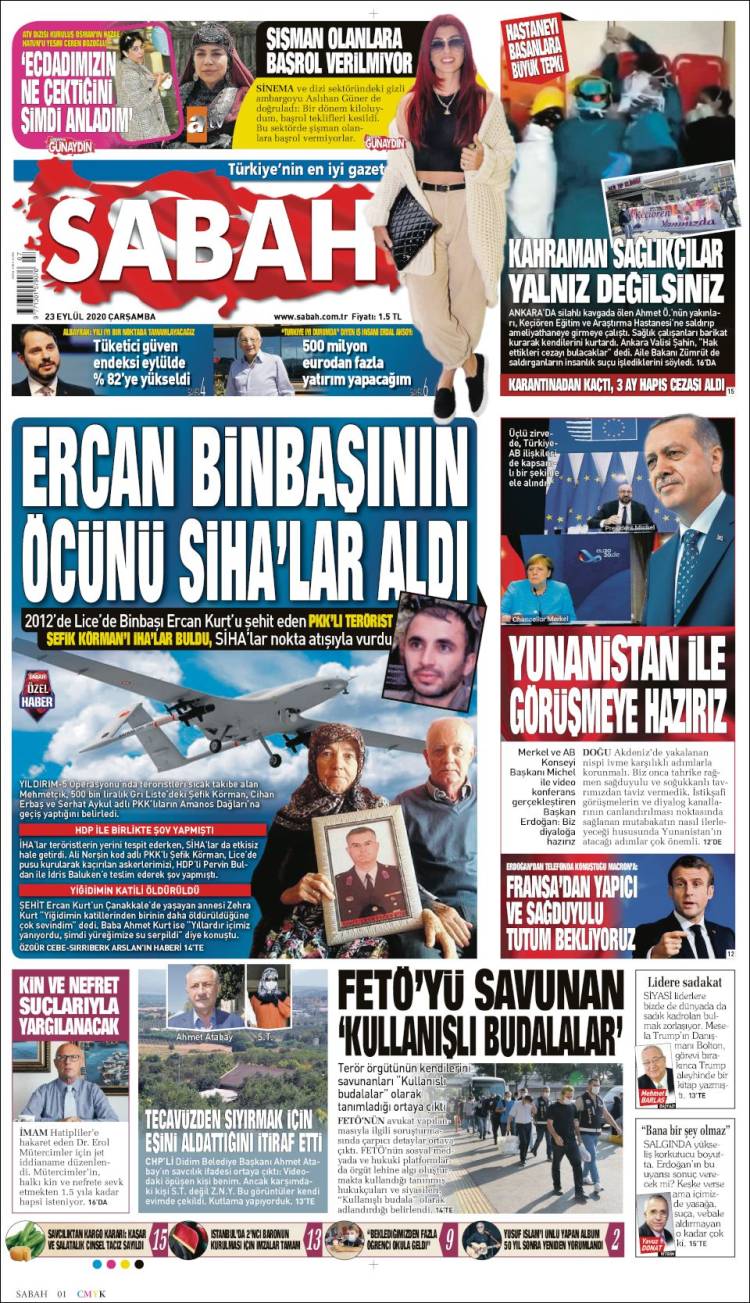 Portada de Sabah (Turqu&iacute;a)