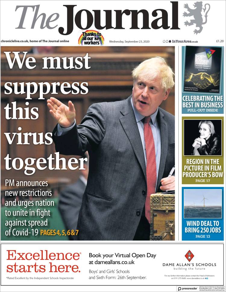 Portada de The Journal (Reino Unido)